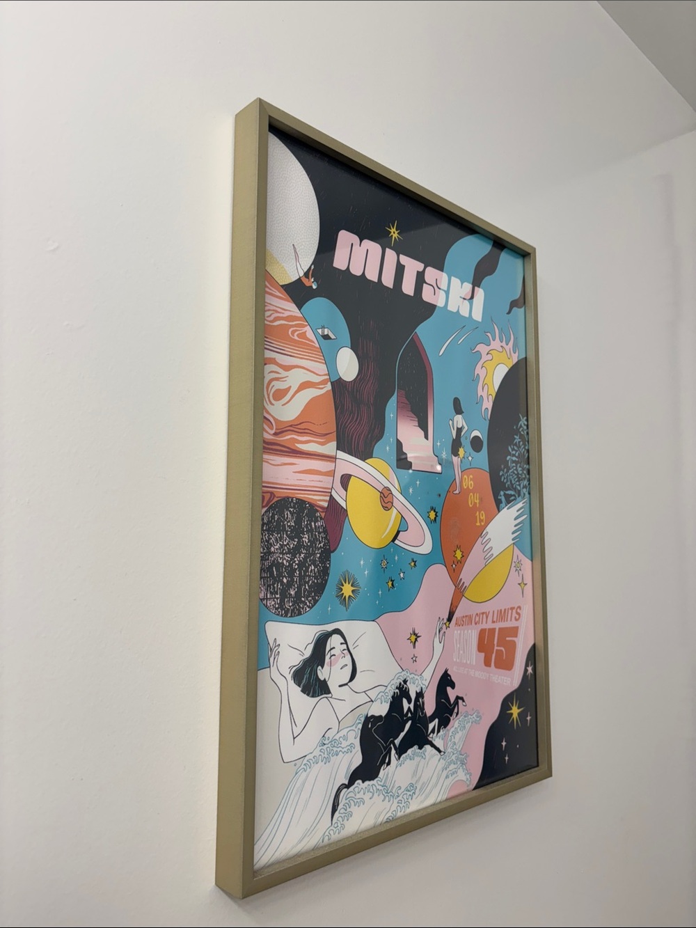 Framed Mitski Póster Astral Tour Art Print - Multicolor - Picture 2 of 2